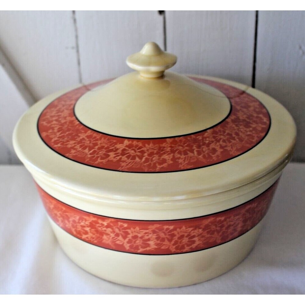 Pantry Bak-In Ware Crooksville Casserole Dish w/Lid 7" Diameter 2.5" Depth